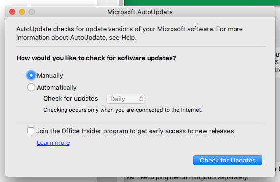does my microsoft keyboard need a software update for mac